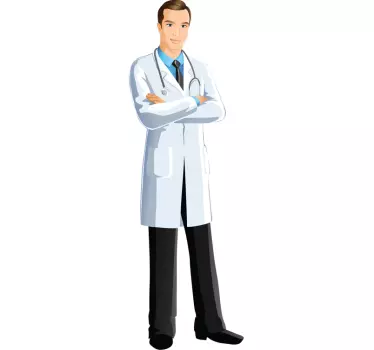 Medical Male Doctor Wall Sticker - TenStickers