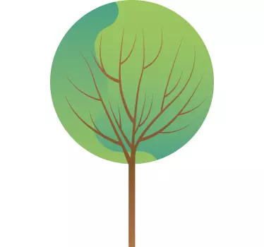 Plant sticker abstract tree design - TenStickers