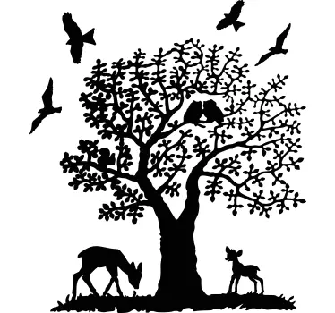 Wall sticker nature scene display - TenStickers