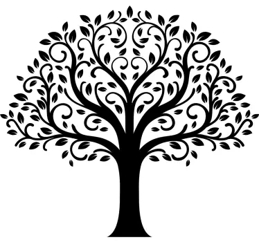 Nature wall sticker graceful tree outline - TenStickers