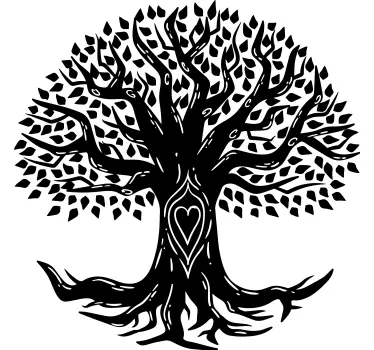 Plant sticker decorative tree outline - TenStickers