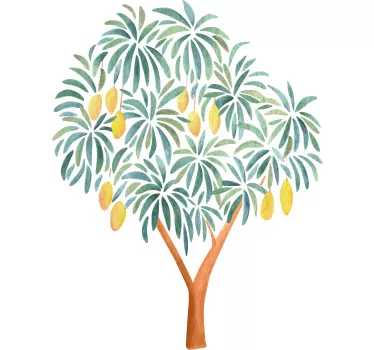 Plant sticker lush green tree - TenStickers