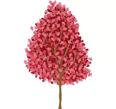 Spring maple tree plant sticker - TenStickers