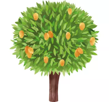 Plant sticker vibrant green tree - TenStickers