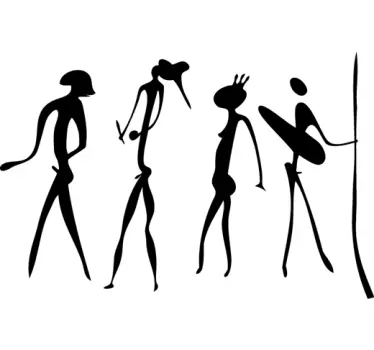 Primitive Figures Wall Stickers - TenStickers