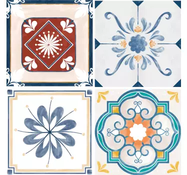 Beautiful cement style kitchen tile sticker - TenStickers