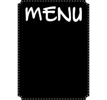 Menu chalkboard sticker - TenStickers