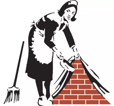 Maid in London by Banksy living room wall art sticker - TenStickers