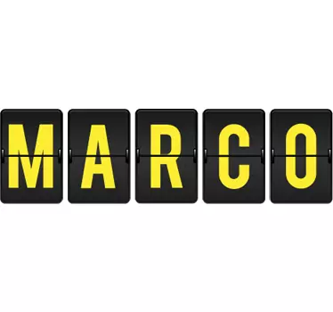 Personalised Airport Panel Wall Sticker - TenStickers