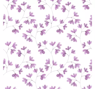 Flower wall sticker purple floral design - TenStickers