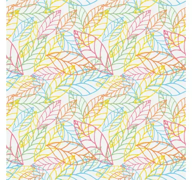 Vibrant leaf components nature wall sticker - TenStickers