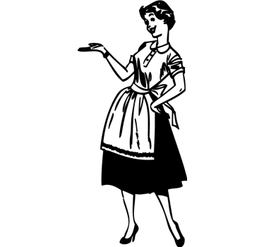 Lady in the House Vintage Decal - TenStickers