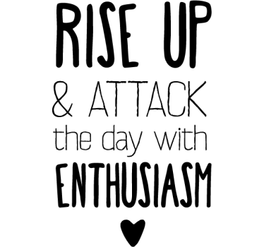 Motivational wall sticker rise up and conquer the day - TenStickers