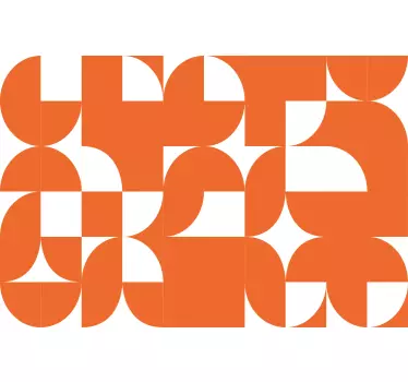 Orange circle geometric furniture sticker - TenStickers