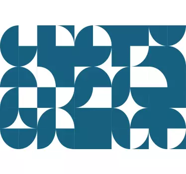 Blue circle geometric art pattern furniture sticker - TenStickers