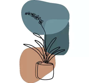 Wall sticker abstract floral design - TenStickers