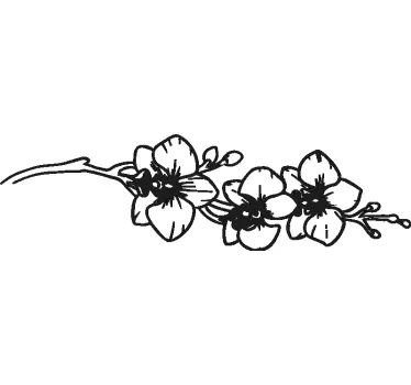 Wall sticker orchid flower arrangement - TenStickers