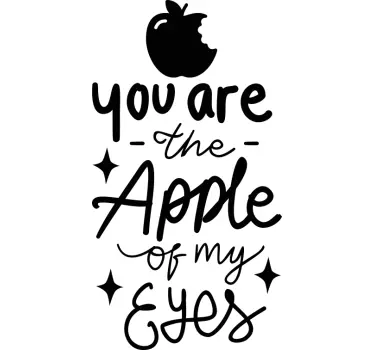 Apple themed quote wall sticker - TenStickers