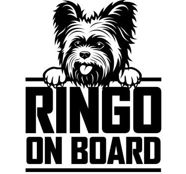 Car sticker playful dog sign - TenStickers