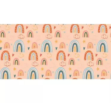 Rainbow theme pastel colors furniture sticker - TenStickers