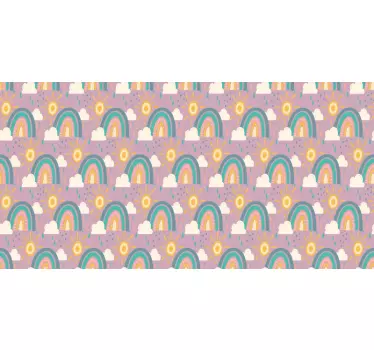 Nature wall sticker playful colorful rainbows - TenStickers
