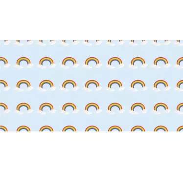 Colorful nice rainbow and clouds decals for furniture - TenStickers