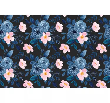Blue and pink roses decals for furniture - TenStickers
