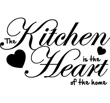 Kitchen heart of the home kitchen wall sticker - TenStickers
