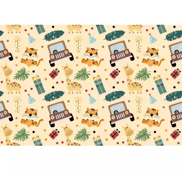 Nature wall sticker playful safari designs - TenStickers