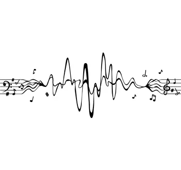 Musical Notes Decor music sticker - TenStickers