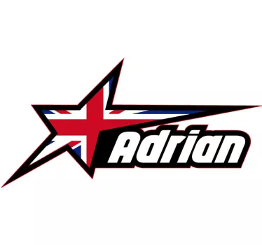 United Kingdom flag and custom name car sticker - TenStickers