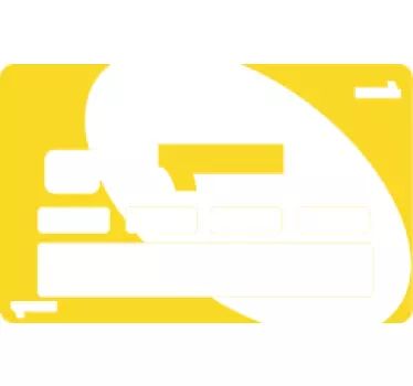 Credit card sticker yellow card design - TenStickers