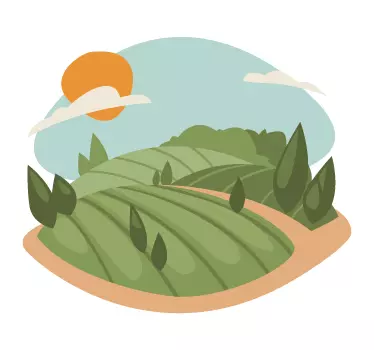 Harvest Field Wall Sticker - TenStickers