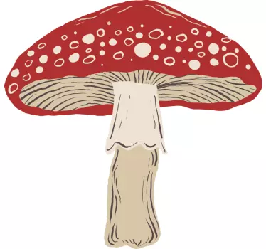 Mushroom Artwork nature wall sticker - TenStickers