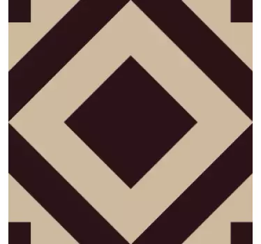 Vintage beige squared pattern kitchen tile sticker - TenStickers