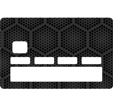 Dark hexagons pattern bank card sticker - TenStickers