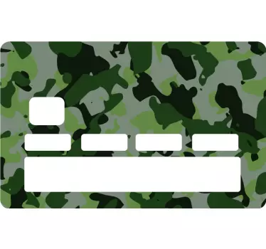 Green camouflage design bank card sticker - TenStickers