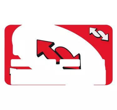 UNO reverse card red credit card sticker - TenStickers