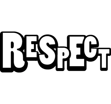 Respect Text Wall Sticker for Bedroom - TenStickers