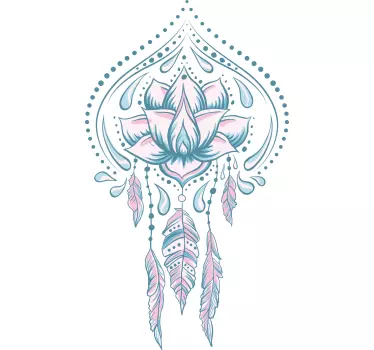 Lotus Floral Decor nature wall sticker - TenStickers
