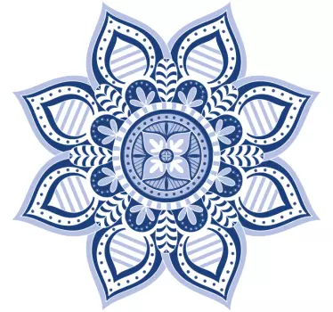 Elaborate floral motif flower wall sticker - TenStickers