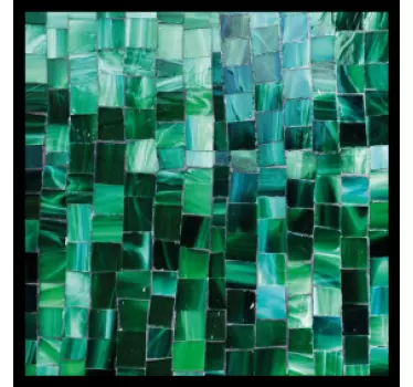 Gradient green mosaic bathroom tile sticker - TenStickers