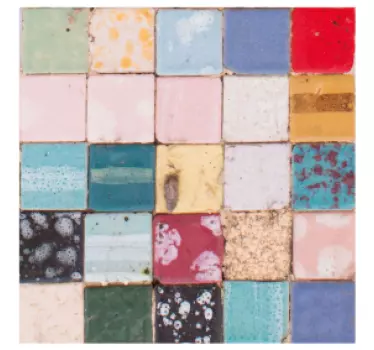 Vintage ceramic texture bathroom tile sticker - TenStickers
