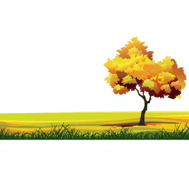 Horizon Meadow Wall Sticker - TenStickers
