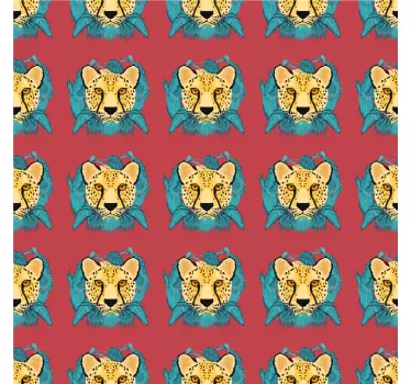Oriental style leopard graphic  decals for furniture - TenStickers