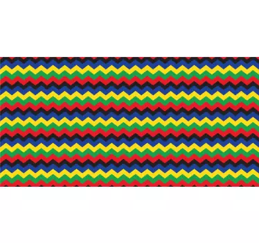 Zig zag lines calid tones decals for furniture - TenStickers