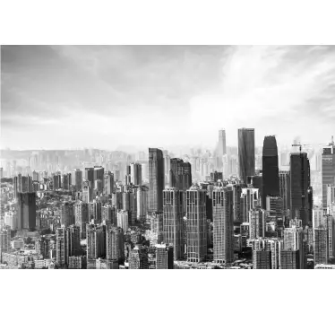 Cityscape Highrise View Location sticker - TenStickers