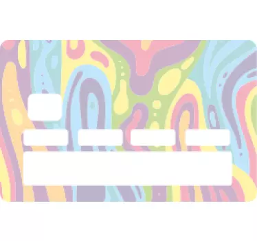 Colourful lava lamp effect bank card decal - TenStickers