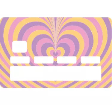 Heart pattern design credit card sticker - TenStickers