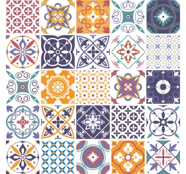Colorful mosaic pattern decals for furniture - TenStickers